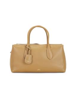 POLO RALPH LAUREN - Soft Smooth Calf Leather Satchel Bag Tan