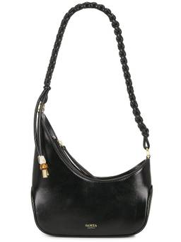 Sancia - Maria High-Shine Leather Shoulder Bag Black