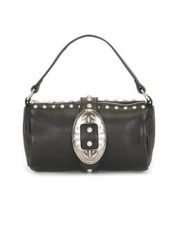 Understated Leather - Mini Buckle Leather Mini Bag Black