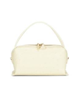 VERAFIED - x REVOLVE Ostrich Embossed Leather Mini Bag Off White