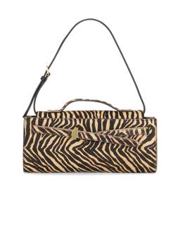 Veronica Beard - Ziger Dash Animal Print Leather Clutch Multi-Color