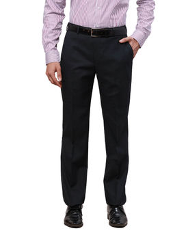 Park Avenue - Regular Fit Checkered Fancy Blue Trouser