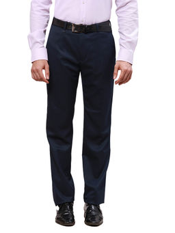 Raymond - Contemporary Fit Solid Dark Blue Trouser