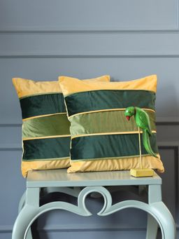 Revive Home - Yellow Cushion Cover With Piping Detail (Set Of 2)