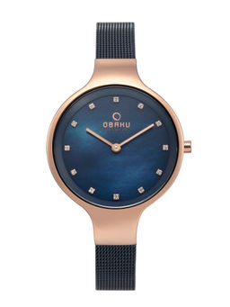 Obaku - Navy Blue Round Dial Analog Watch -V173LXVLML