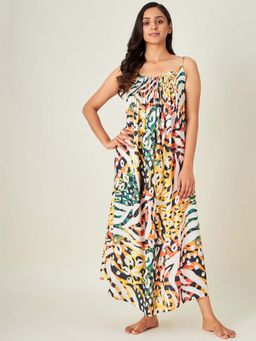 The Kaftan Company - Tiger Tropical Nightdress - Multi-Color
