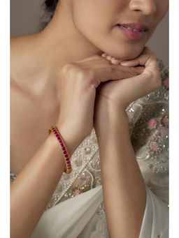 KARISA DESIGNS - Giza Red Kundan Bangle