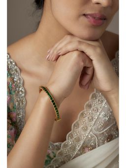 KARISA DESIGNS - Giza Green Kundan Bangle