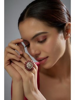 KARISA DESIGNS - Yantra Moissanite Tourmaline Ring