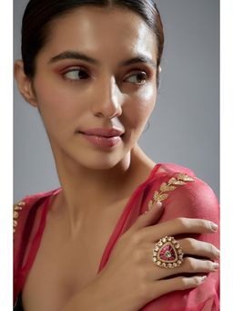 KARISA DESIGNS - Almora Moissanite Red Ring