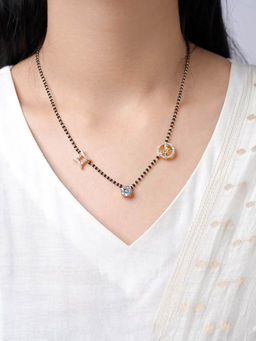 SWASHAA - Samaa 18K Gold Plated Mangalsutra - White