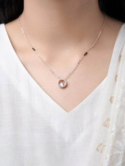 SWASHAA - Gemma Rose gold Plated Mangalsutra - White