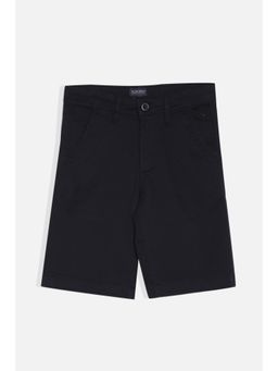 Allen Solly - Boys Navy Blue Regular Fit Solid Shorts