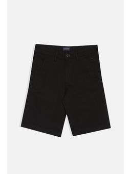 Allen Solly - Boys Black Regular Fit Solid Shorts