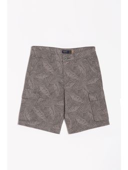Allen Solly - Boys Grey Regular Fit Print Shorts