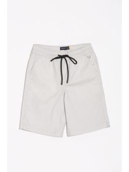 Allen Solly - Boys White Regular Fit Solid Shorts