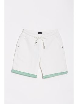 Allen Solly - Boys White Regular Fit Solid Shorts