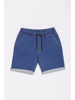 Allen Solly - Boys Blue Regular Fit Solid Shorts