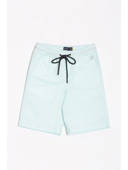 Allen Solly - Boys Light Blue Regular Fit Solid Shorts