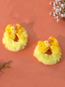 Estele - Multicolor Fluffy Fur Stretchable Hairband for Women or Girl Pack of 2