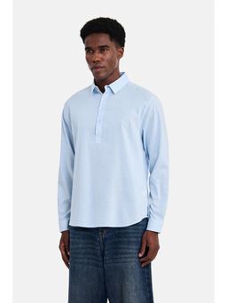 Snitch - Sky Blue Solid Full Sleeves Regular Shirt for Men