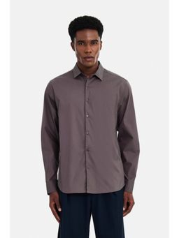 Snitch - Mauve Solid Full Sleeves Slim Work Shirt for Men