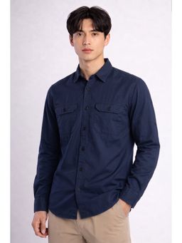Bene Kleed - Men Navy Blue Regular Fit Casual Shirt