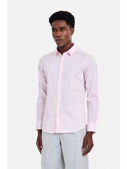 Snitch - Light Pink Solid Full Sleeves Slim Formal Shirt for Men