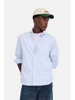 Snitch - Light Blue Stripes Full Sleeves Regular Shirt for Men