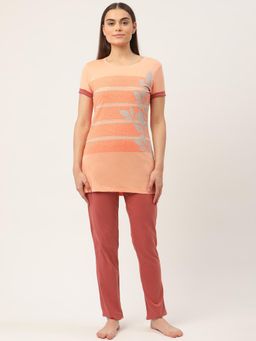 Sweet Dreams - Women Printed T-Shirt And Pyjama (Set of 2)