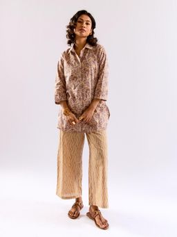 FEATHERS CLOSET - Lavender Bloom Chill Pure Cotton Co-Ord (Set of 2)