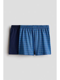 H&M - Boys Blue 2-Pack Cotton Pyjama Shorts
