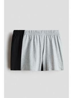 H&M - Boys Black 2-Pack Cotton Pyjama Shorts