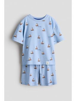 H&M - Boys Blue Pyjama T-Shirt & Shorts