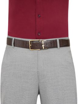 Tommy Hilfiger - Men Leather Reversible Bandon Belt - Brown