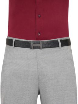 Tommy Hilfiger - Men Leather Reversible Waterford Belt - Black