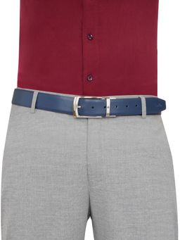 United Colors of Benetton - Men Leather Reversible Valtrix Belt - Navy Blue