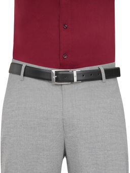 United Colors of Benetton - Men Leather Reversible Elvion Belt - Black