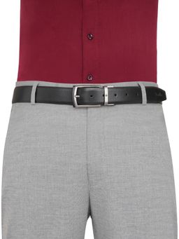 United Colors of Benetton - Men Leather Reversible Valtrix Belt - Black