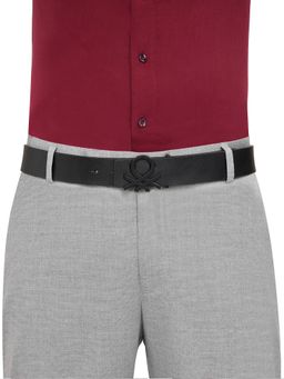 United Colors of Benetton - Men Leather Gypsee Belt - Black