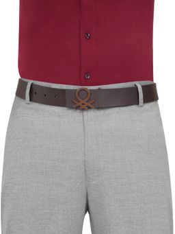 United Colors of Benetton - Men Leather Gypsee Belt - Brown