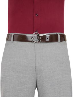 United Colors of Benetton - Men Leather Reversible Aurenne Belt - Brown