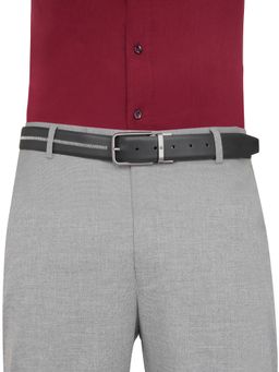 United Colors of Benetton - Men Leather Reversible Orivane Belt - Black