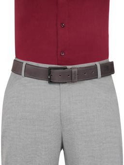 United Colors of Benetton - Men Leather Velmir Belt - Grey