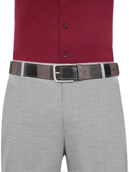United Colors of Benetton - Men Leather Mystral Belt - Grey