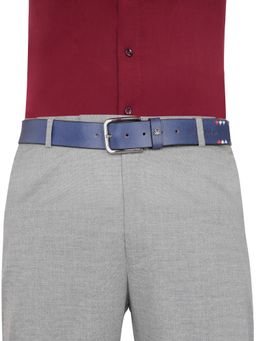United Colors of Benetton - Men Leather Thalara Belt - Navy Blue