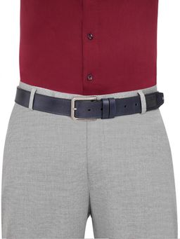 United Colors of Benetton - Men Leather Lunareth Belt - Navy Blue