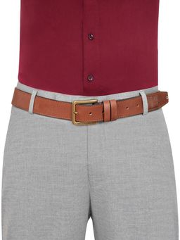 United Colors of Benetton - Men Leather Lunareth Belt - Tan