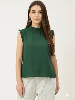 DECKEDUP - Green Cotton Solid Top