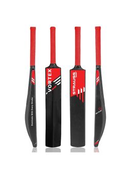 Strauss - Vortex Plastic Cricket Bat - Black & Red (8)